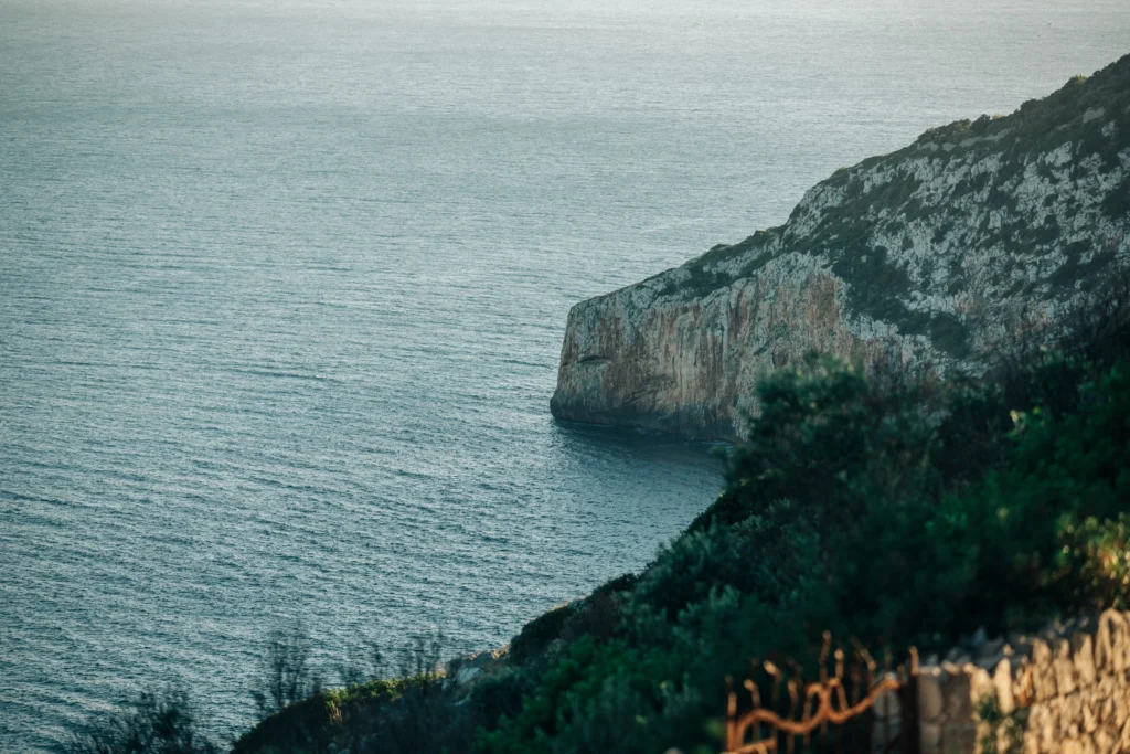 Villa Sognoblu’s cliffside view, offering magnificent vistas of the Adriatic Sea below.